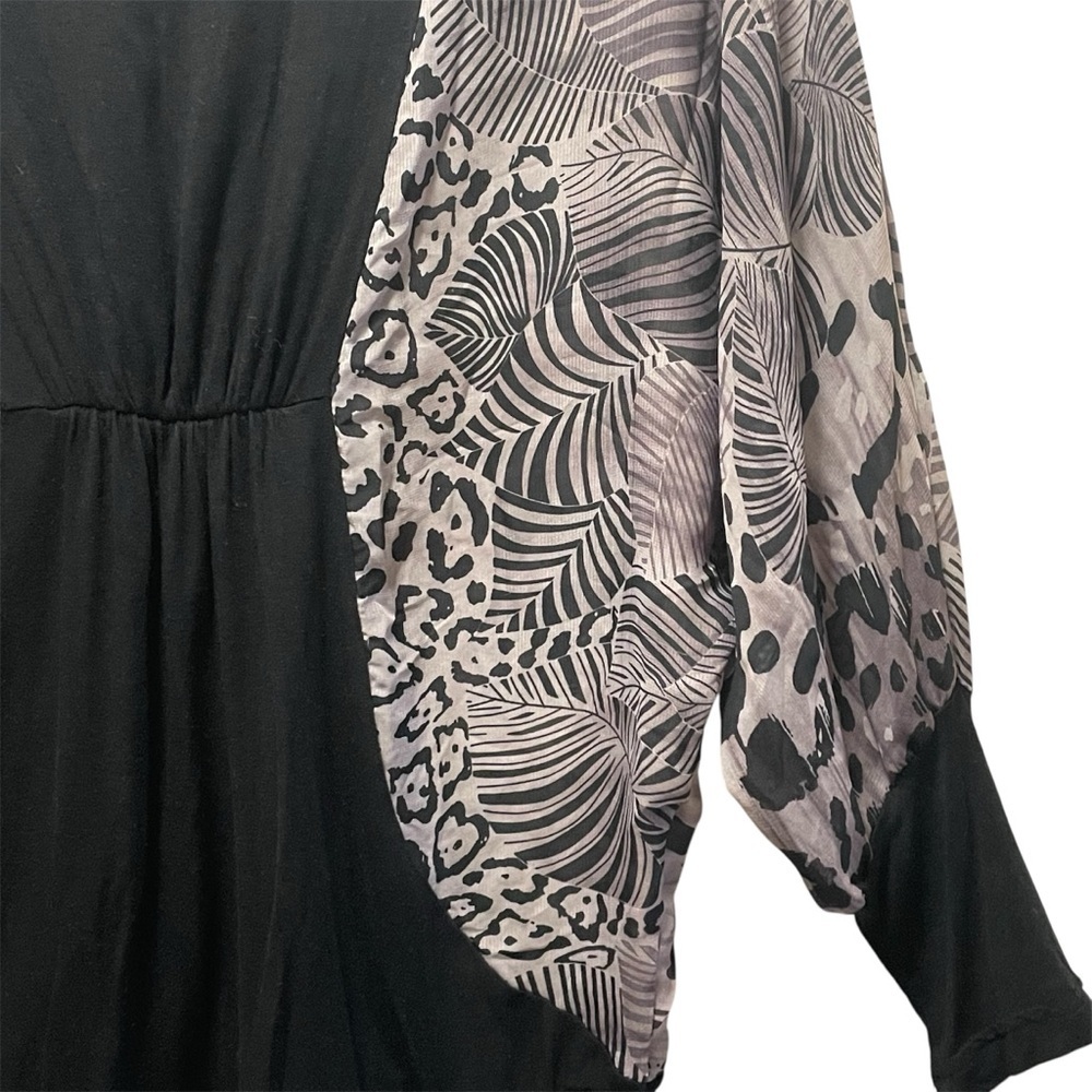 Charlotte Russe Black and Mauve Animal Print Top - Picture 3 of 11